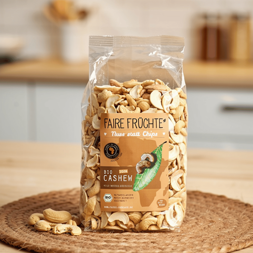 Bio Cashewkerne 500g naturbelassen - ungesalzene Cashews aus Burkina Faso
