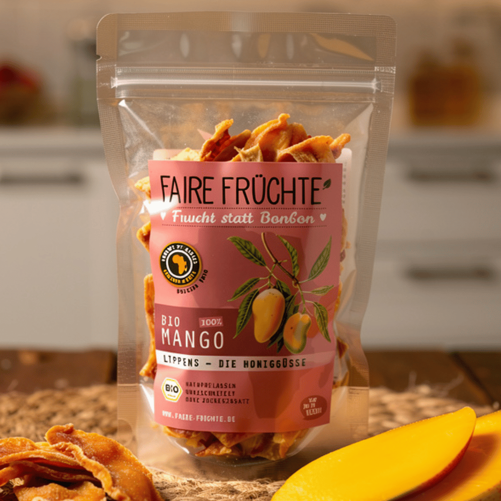 Bio Mangostreifen Lippens 500g Packung - honigsüße getrocknete Mango aus Burkina Faso
