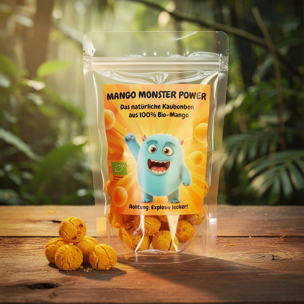 Munchie Bio-Mango Kaubonbons 40g im Zipbeutel Dschungel
