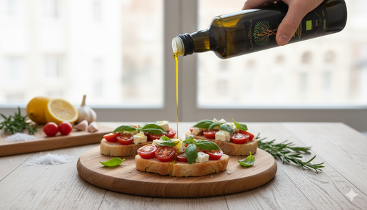 Bio Olivenöl Intensiv auf Pasta - natives Olivenöl Extra aus Portugal
