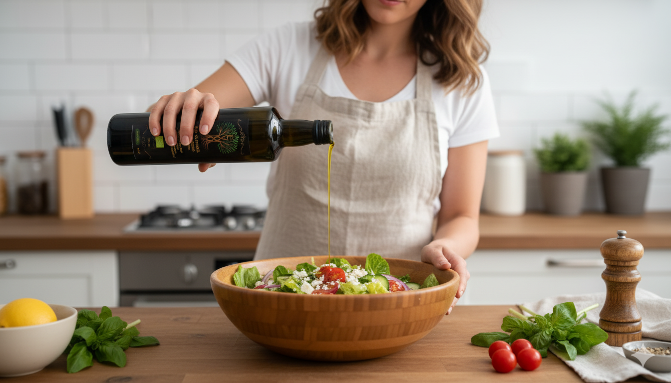 Bio Olivenöl Intensiv Etikett - kaltgepresst und bio-zertifiziert
