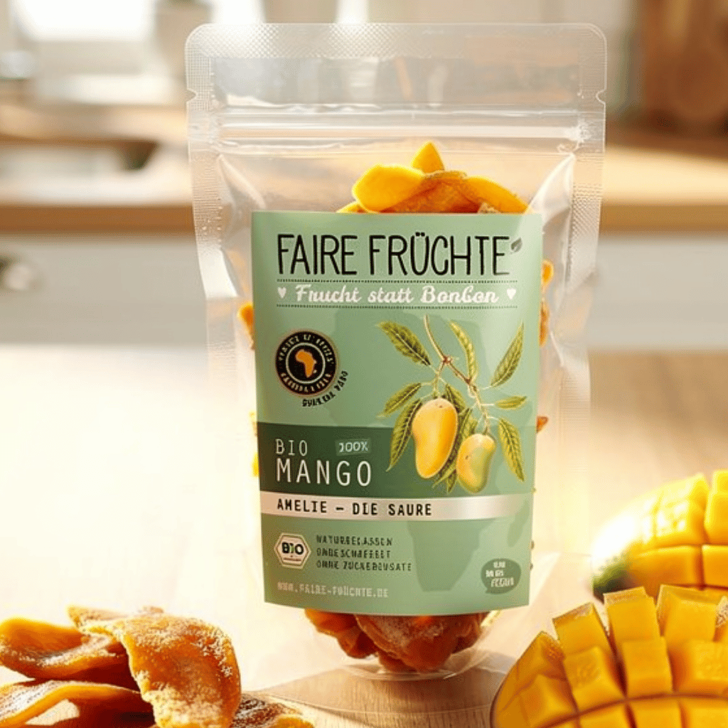 Bio Mangostreifen Amelie 500g Packung - intensiv saure getrocknete Mango aus Burkina Faso
