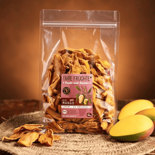 Bio Mangostreifen der Sorte Lippens. Fair, fruchtig, lecker!