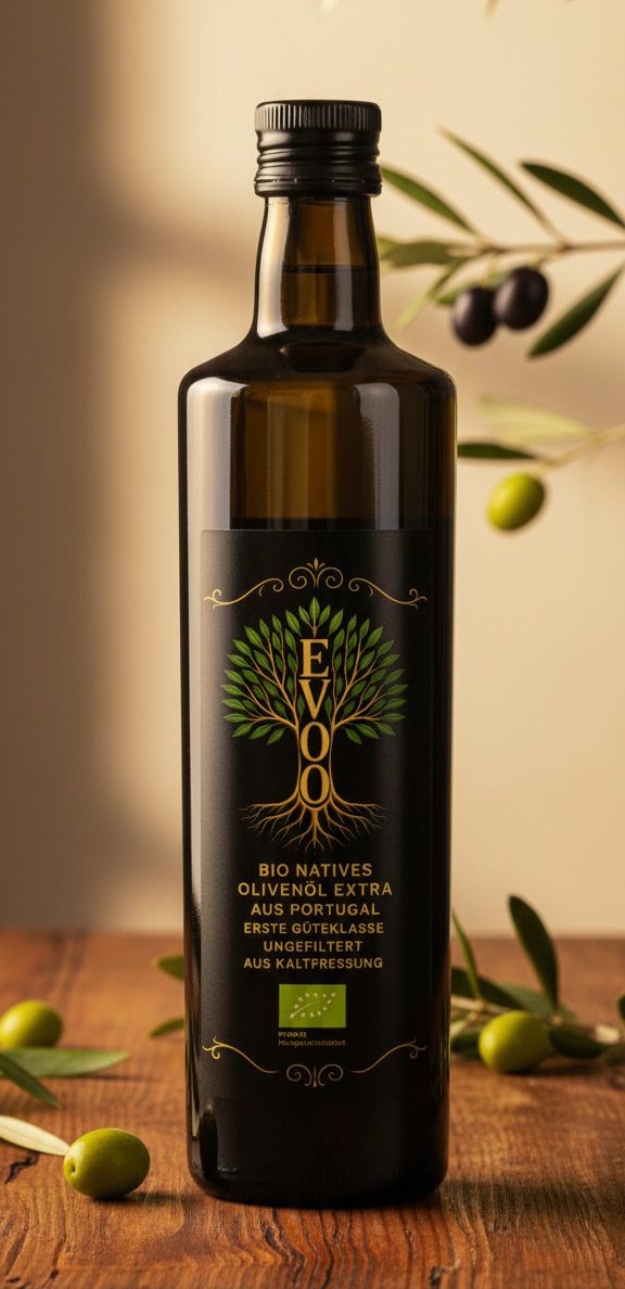 Bio Olivenöl Intensiv 0,75L Nativ Extra - portugiesische Oliven
