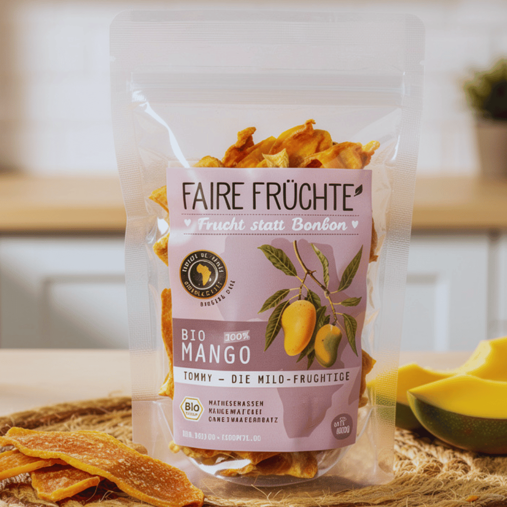 Bio Mangostreifen Tommy 500g in wiederverschließbarem Beutel