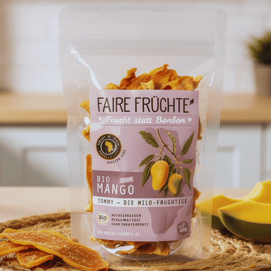 Bio Mangostreifen Tommy 500g in wiederverschließbarem Beutel