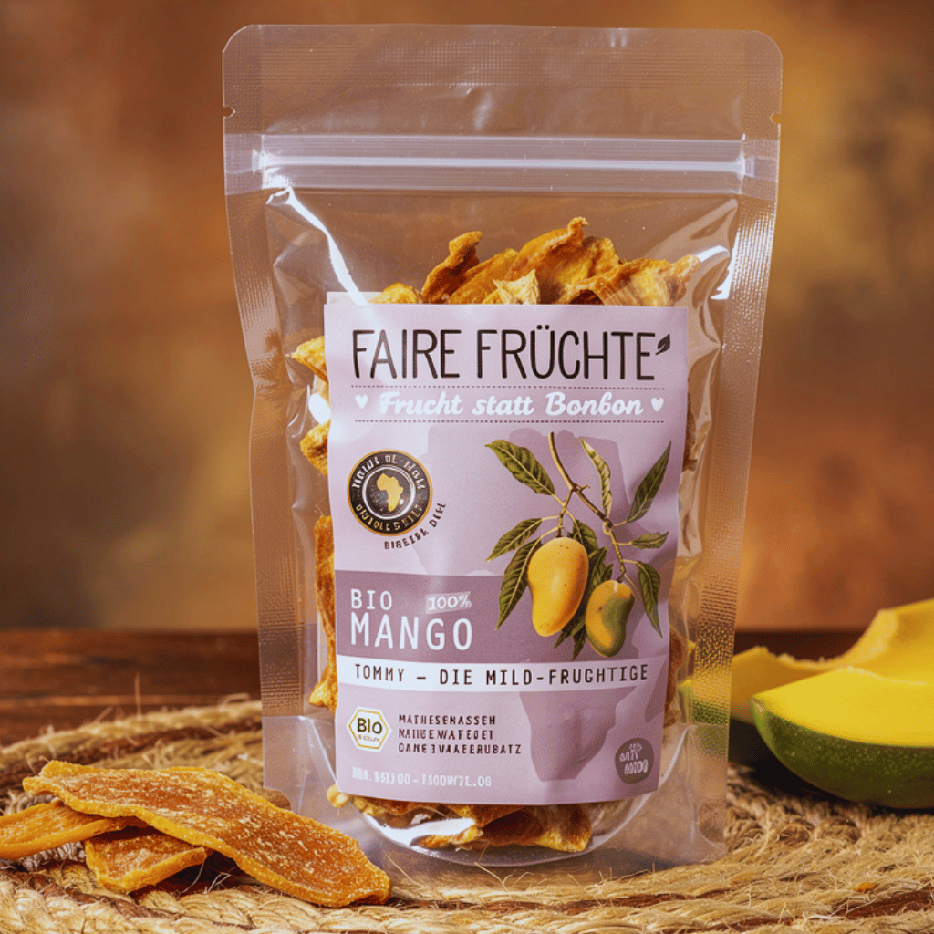 Bio Mangostreifen Tommy 500g in wiederverschließbarem Beutel, mood bild